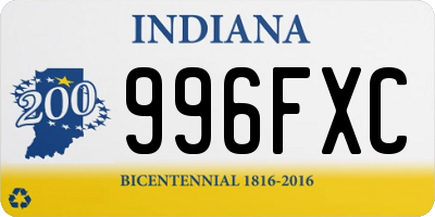 IN license plate 996FXC