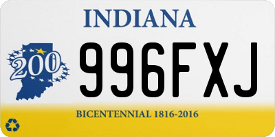 IN license plate 996FXJ