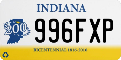 IN license plate 996FXP