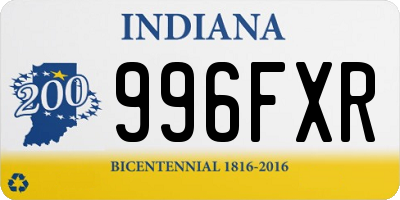 IN license plate 996FXR