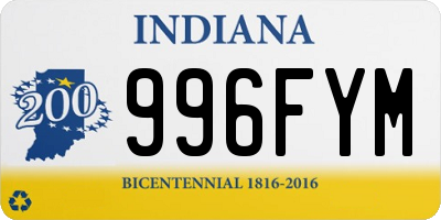IN license plate 996FYM