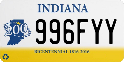 IN license plate 996FYY