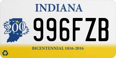 IN license plate 996FZB