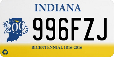 IN license plate 996FZJ