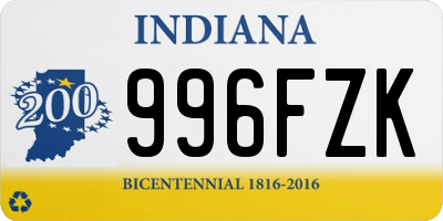 IN license plate 996FZK