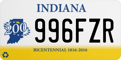 IN license plate 996FZR