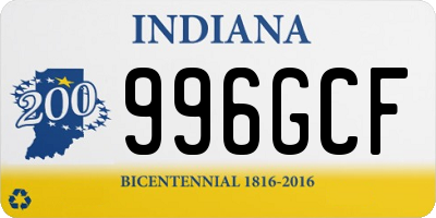 IN license plate 996GCF