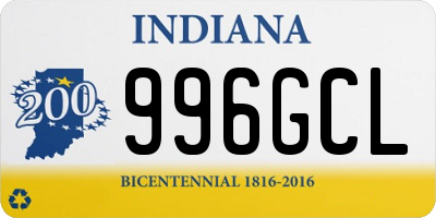 IN license plate 996GCL