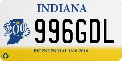 IN license plate 996GDL