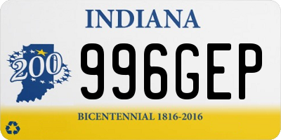 IN license plate 996GEP