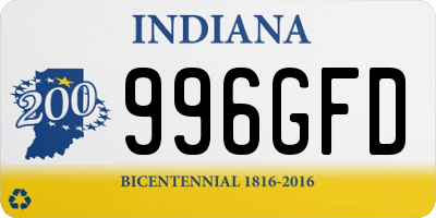 IN license plate 996GFD