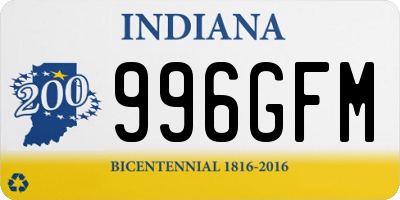 IN license plate 996GFM