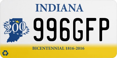 IN license plate 996GFP