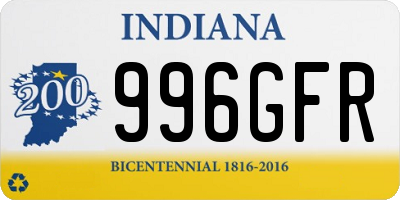 IN license plate 996GFR