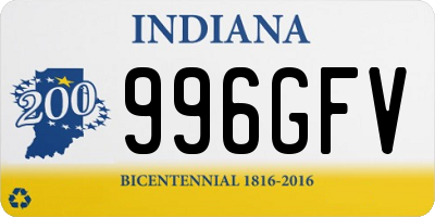 IN license plate 996GFV