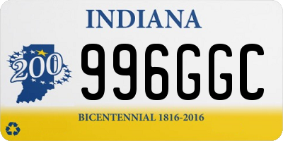 IN license plate 996GGC