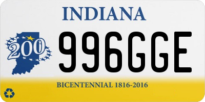 IN license plate 996GGE