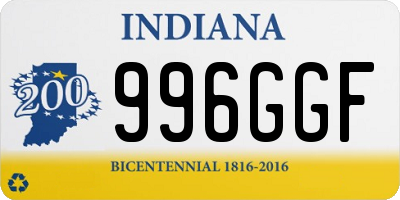 IN license plate 996GGF