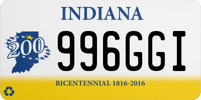 IN license plate 996GGI