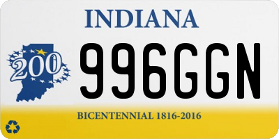 IN license plate 996GGN