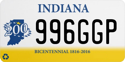 IN license plate 996GGP