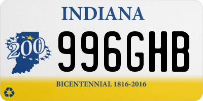 IN license plate 996GHB