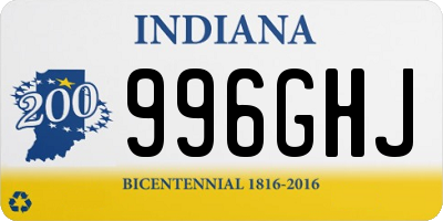 IN license plate 996GHJ