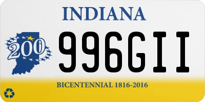IN license plate 996GII