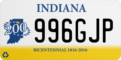 IN license plate 996GJP