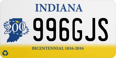 IN license plate 996GJS