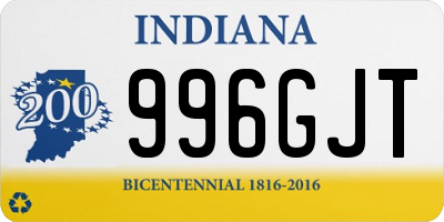 IN license plate 996GJT