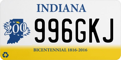 IN license plate 996GKJ