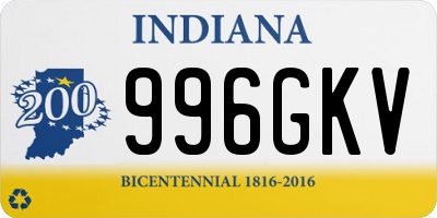 IN license plate 996GKV