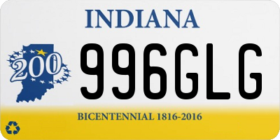IN license plate 996GLG