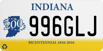 IN license plate 996GLJ