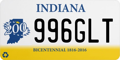 IN license plate 996GLT