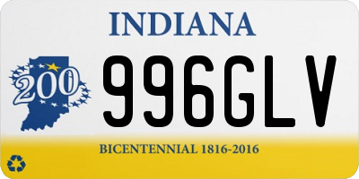 IN license plate 996GLV