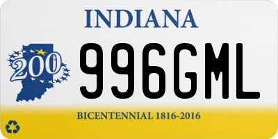 IN license plate 996GML