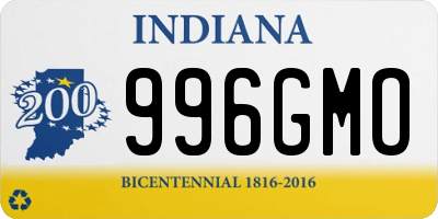 IN license plate 996GMO