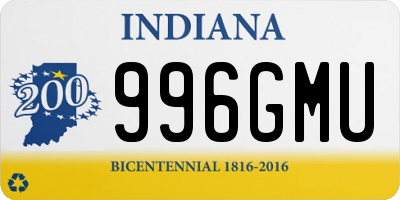 IN license plate 996GMU