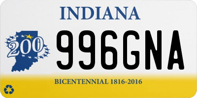 IN license plate 996GNA