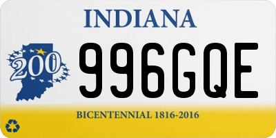 IN license plate 996GQE