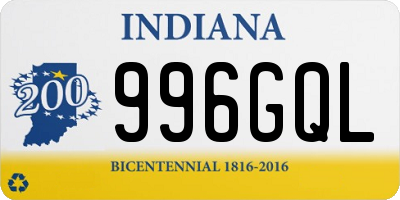 IN license plate 996GQL