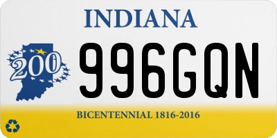 IN license plate 996GQN
