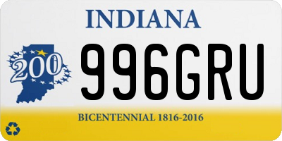 IN license plate 996GRU