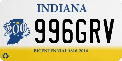 IN license plate 996GRV