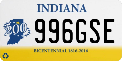 IN license plate 996GSE