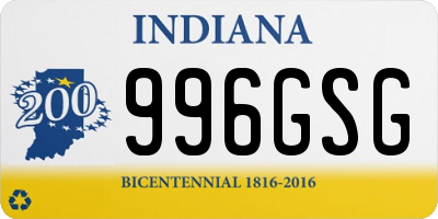 IN license plate 996GSG