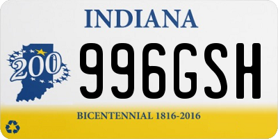 IN license plate 996GSH