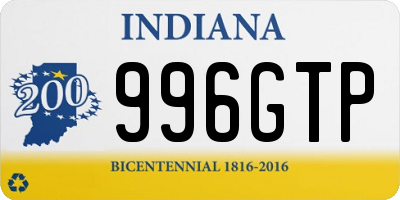IN license plate 996GTP